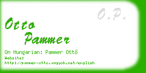 otto pammer business card